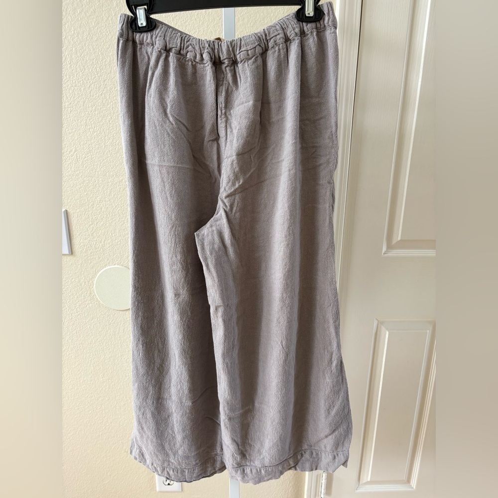 Free People Free-Est Linen Blend Wide Leg Pull-on Culottes - Size S - Picture 2 of 3